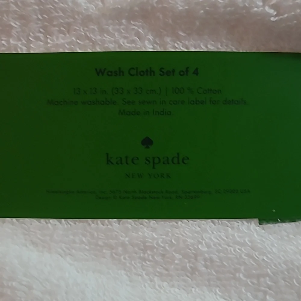 Kate Spade Washcloth Set